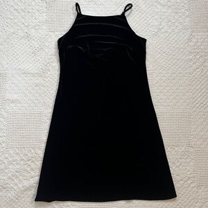 Vintage Maurices Black Velvet Mini Dress